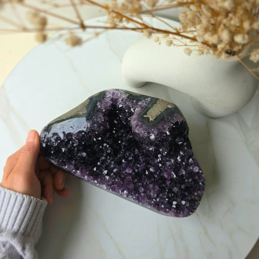 Amethyst Crystal Cluster on Stand High Quality Brazil