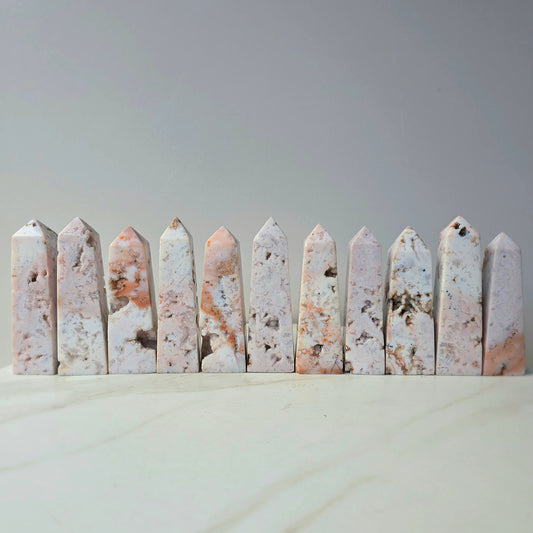 Rare Soft Pink Carnelian Crystal Tower Point Obelisk High Quality Indonesia - Crystals and Me | Crystal Candles and Ethically Sourced Crystals