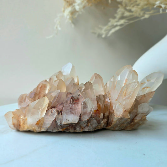 Hematoid Quartz Crystal Cluster Statement Piece High Quality Brazil