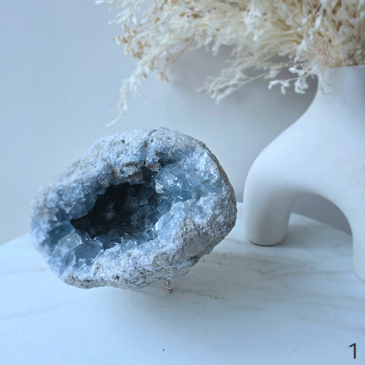 Celestite Celestine Crystal Geode High Quality Madagascar