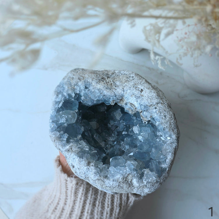 Celestite Celestine Crystal Geode High Quality Madagascar