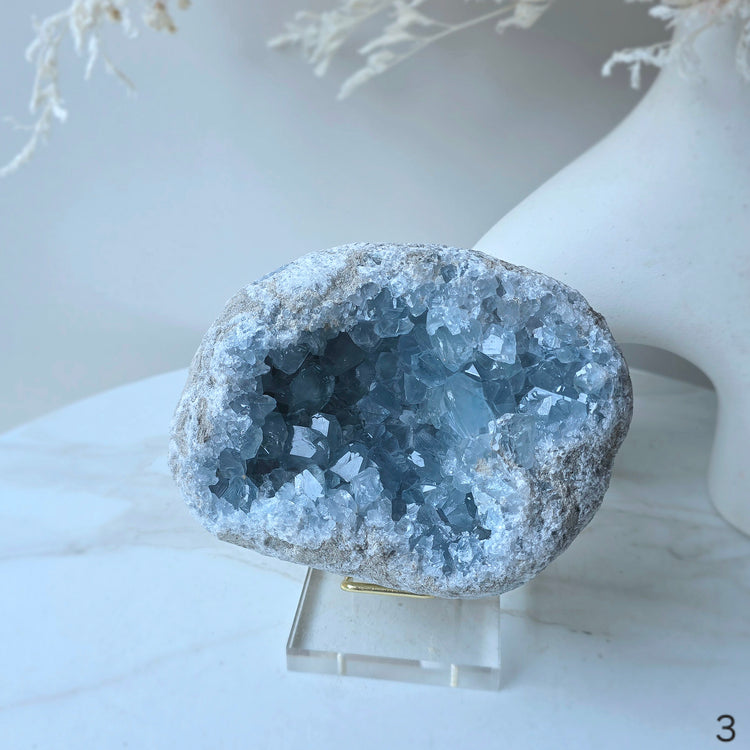 Celestite Celestine Crystal Geode High Quality Madagascar