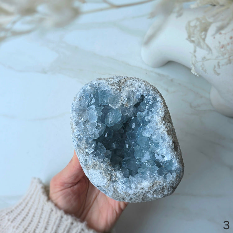 Celestite Celestine Crystal Geode High Quality Madagascar
