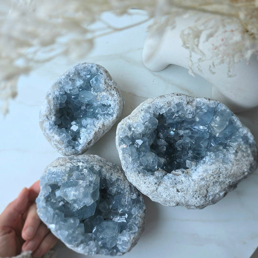 Celestite Celestine Crystal Geode High Quality Madagascar