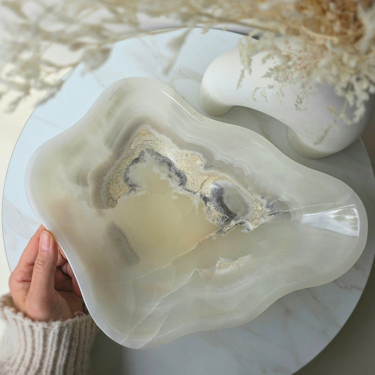 Calcite Crystal Decor Bowl Polished High Quality Mexico XL