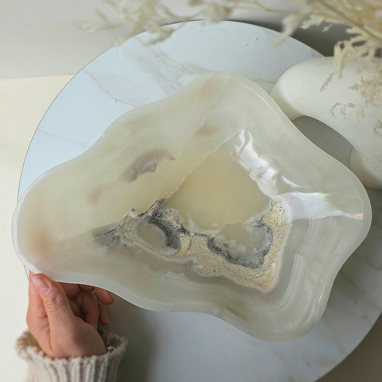 Calcite Crystal Decor Bowl Polished High Quality Mexico XL
