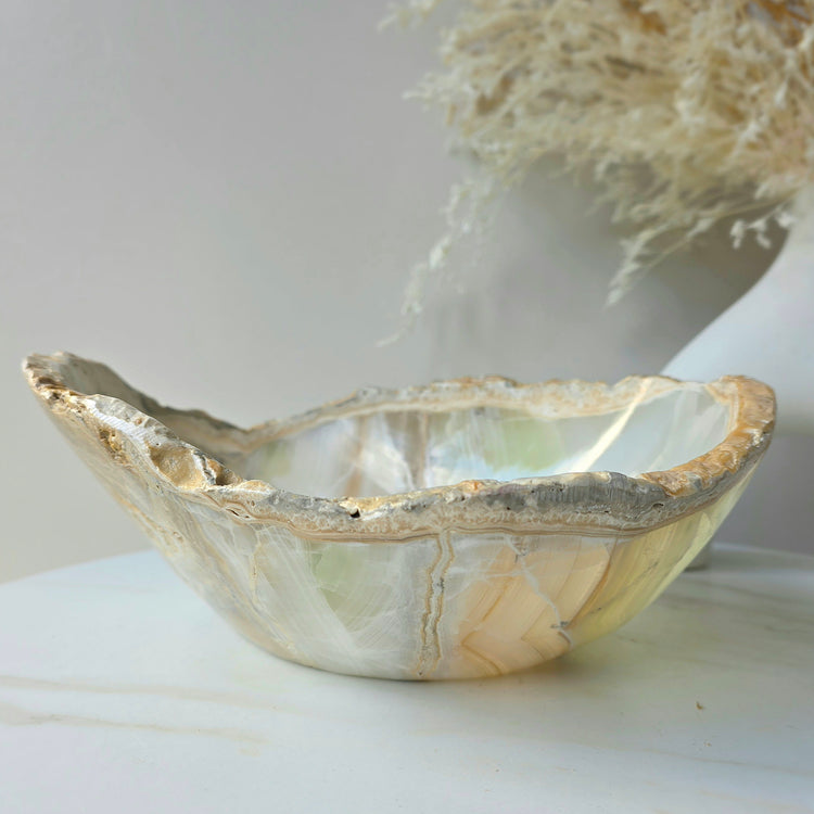 Calcite Crystal Decor Bowl Polished High Quality Mexico L