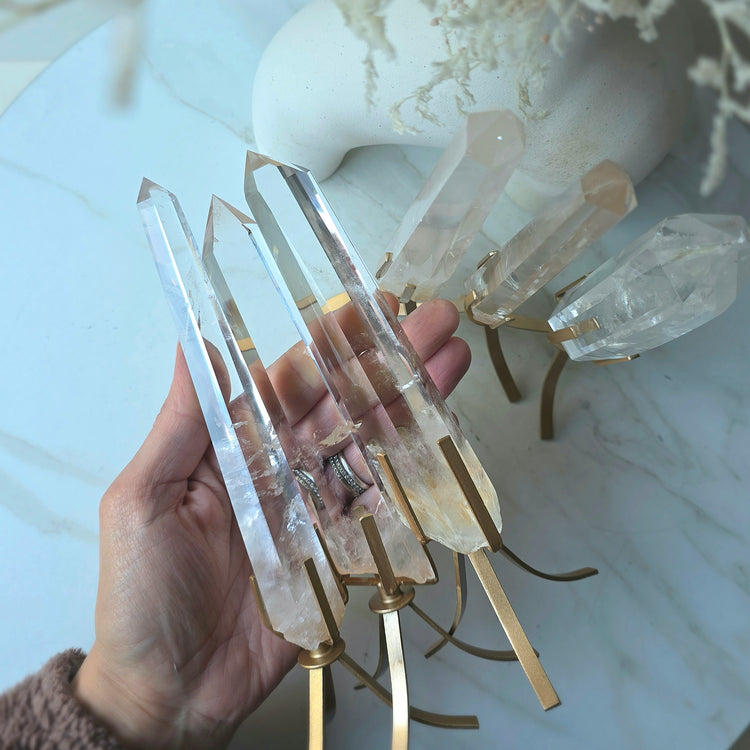 Clear Quartz Crystal Natural Point AA High Quality Brazil