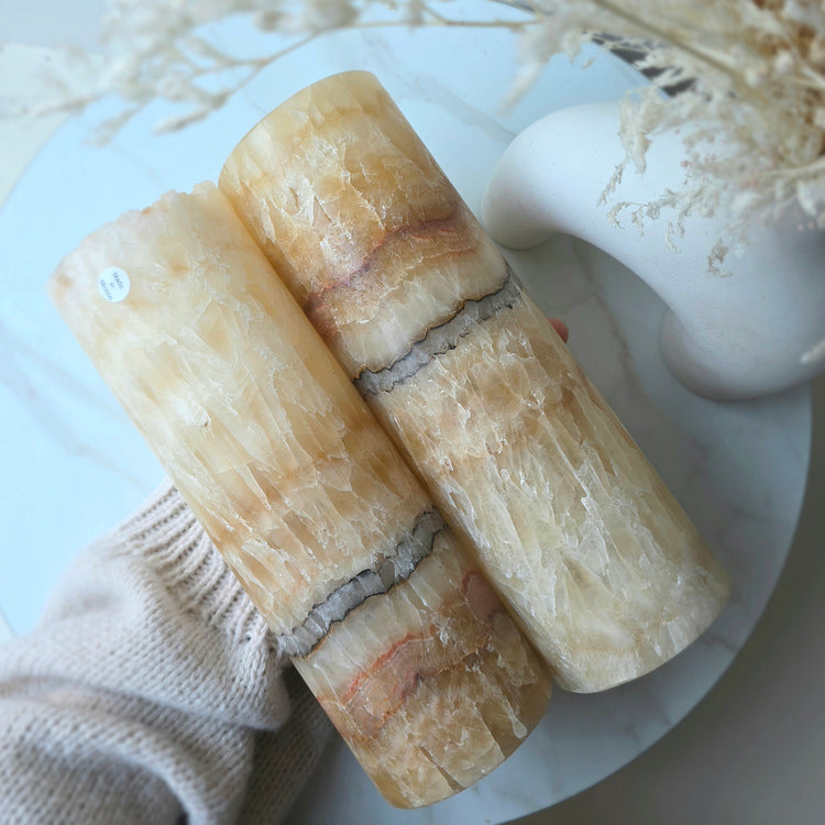 Calcite Crystal Home Decor Lamp Mexico Honey