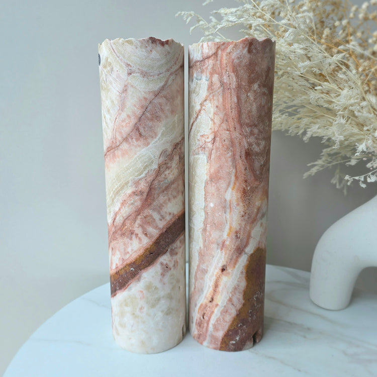 Calcite Crystal Home Decor Lamp Mexico Pink
