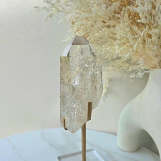Clear Quartz Crystal Natural Point AA High Quality Brazil XL