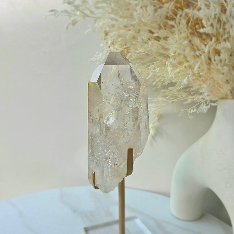 Clear Quartz Crystal Natural Point AA High Quality Brazil XL