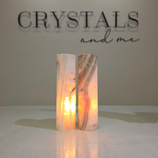 Calcite Crystal Home Decor Lamp Mexico Beige