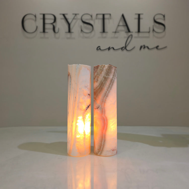 Calcite Crystal Home Decor Lamp Mexico Beige