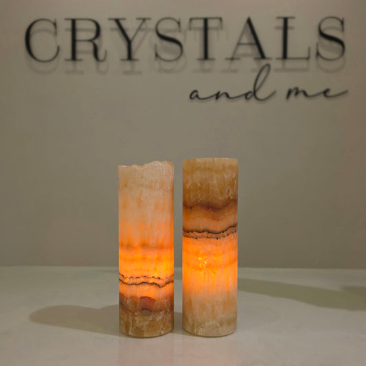 Calcite Crystal Home Decor Lamp Mexico Honey