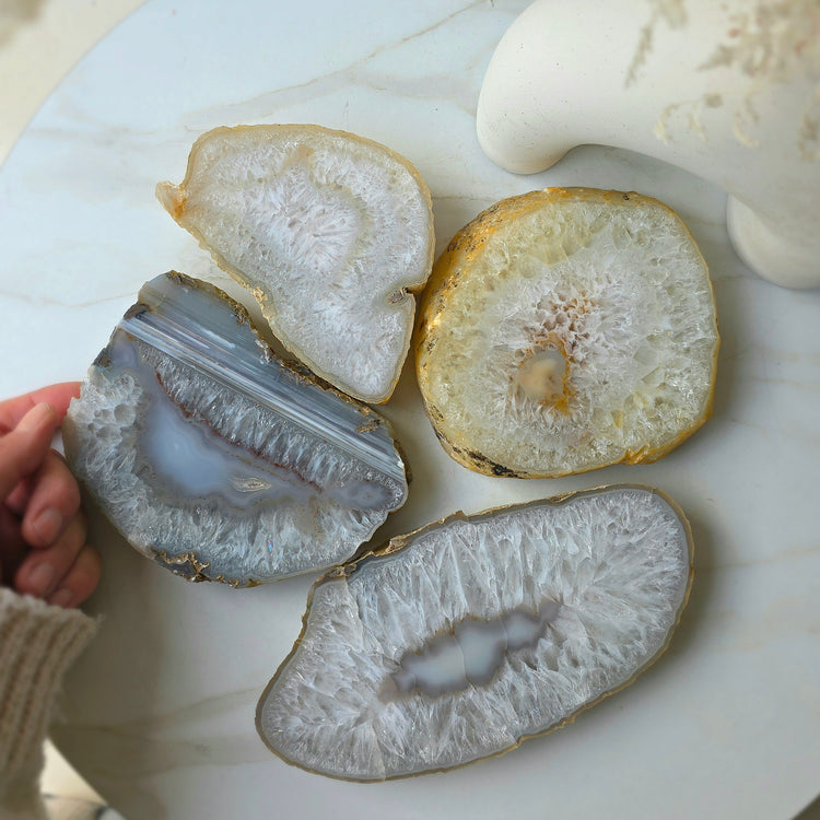 Agate Crystal Slab Slice