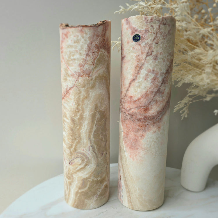 Calcite Crystal Home Decor Lamp Mexico Pink Beige