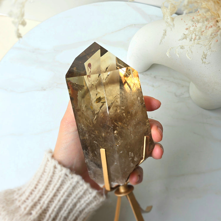 Natural Citrine Crystal Point High Quality Brazil Collectors Piece Large