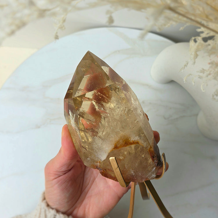 Natural Citrine Crystal Point High Quality Brazil Collectors Piece Large