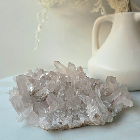 Pink Himalayan Crystal Quartz Cluster High Quality