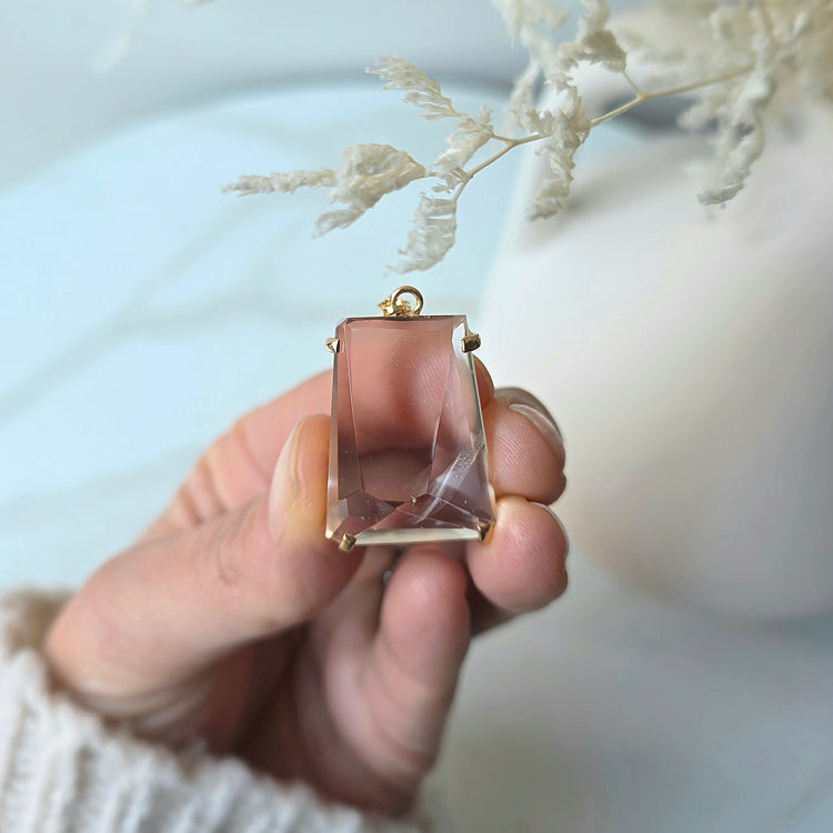 Clear Quartz Faceted Jewellery Pendant