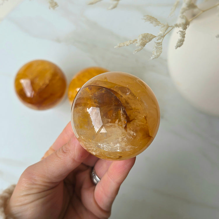 Golden Healer Crystal Sphere High Quality