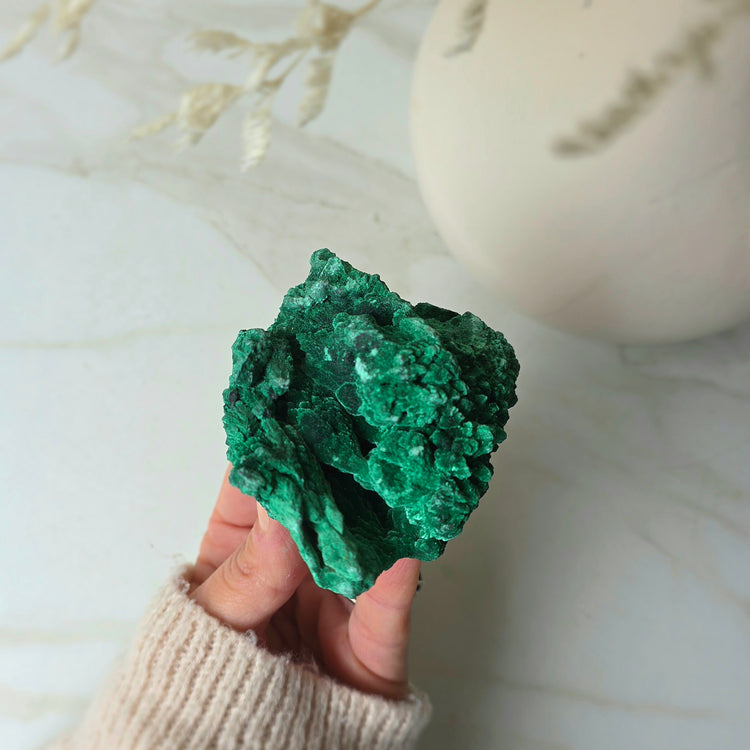 Silky Malachite Crystal Specimen Congo High Quality