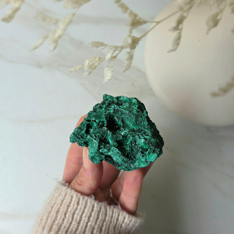 Silky Malachite Crystal Specimen Congo High Quality