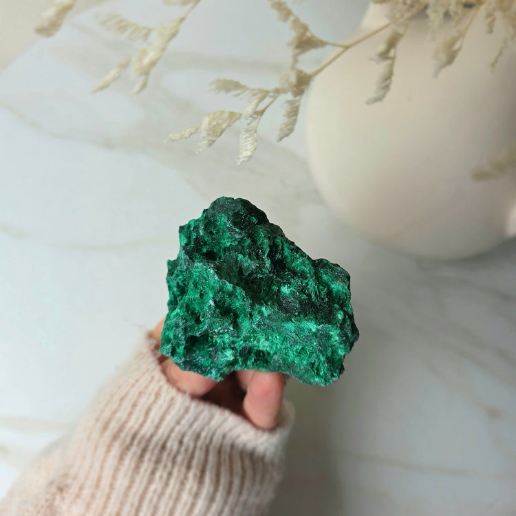 Silky Malachite Crystal Specimen Congo High Quality