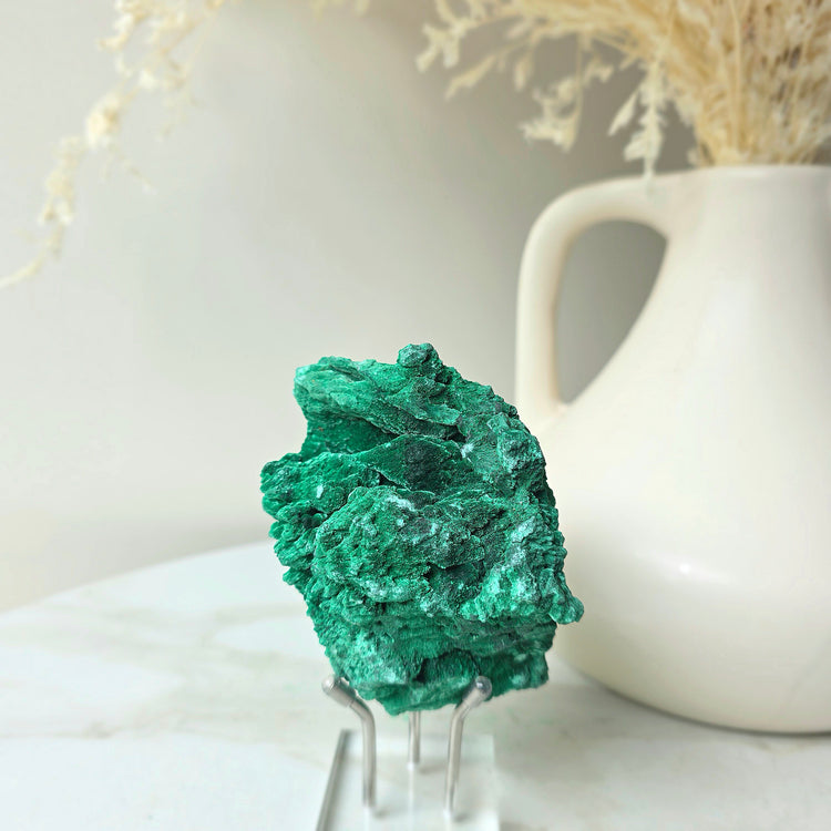 Silky Malachite Crystal Specimen Congo High Quality