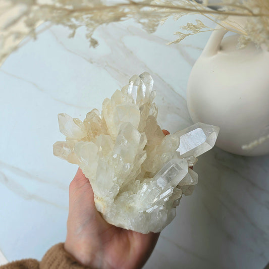 Clear Quartz Crystal Cluster