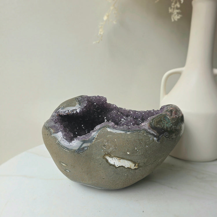 Amethyst Crystal Geode Cluster XL High Quality Brazil