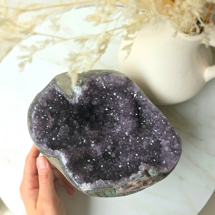 Amethyst Crystal Geode Cluster XL High Quality Brazil