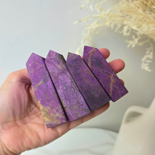 Purpurite Crystal Point Tower Obelisk USA