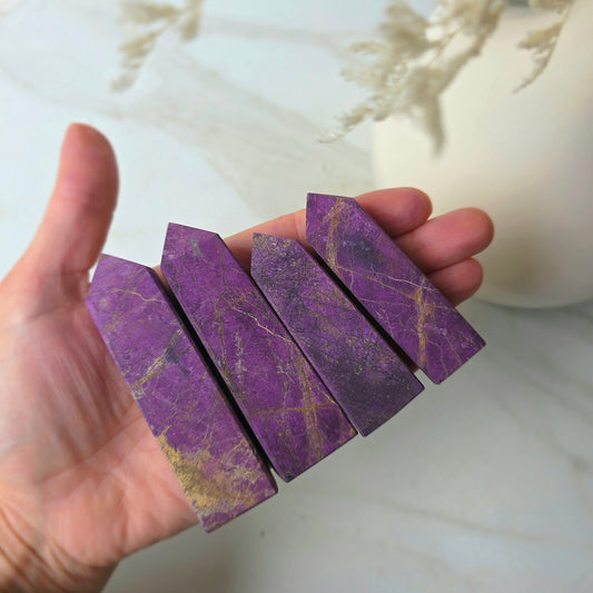 Purpurite Crystal Point Tower Obelisk USA