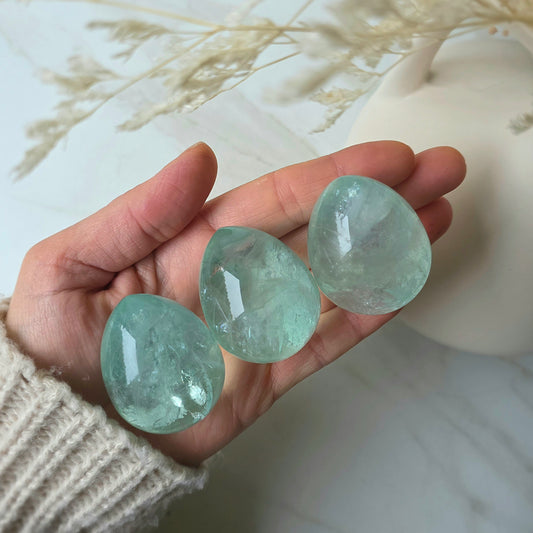 Green Fluorite Crystal Egg on Stand High Quality China