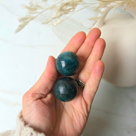 Blue Apatite Crystal Sphere Small