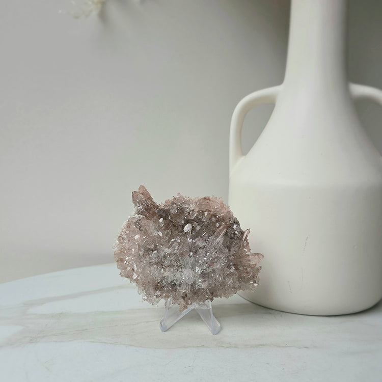 Pink Lemurian Crystal Cluster Brazil