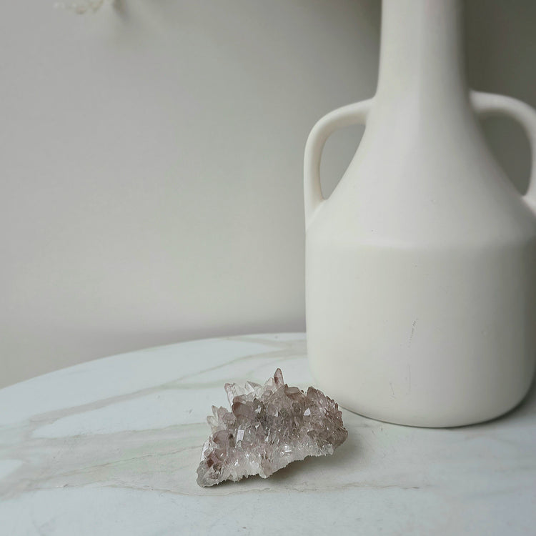 Pink Lemurian Crystal Cluster Brazil