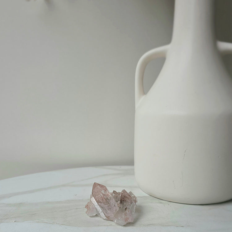 Pink Lemurian Crystal Cluster Brazil