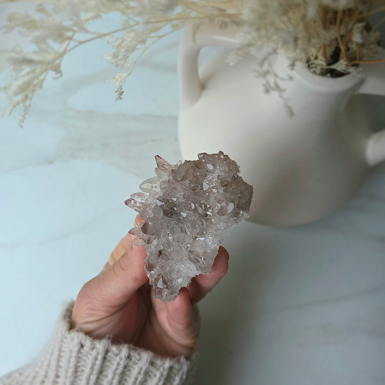 Pink Lemurian Crystal Cluster Brazil