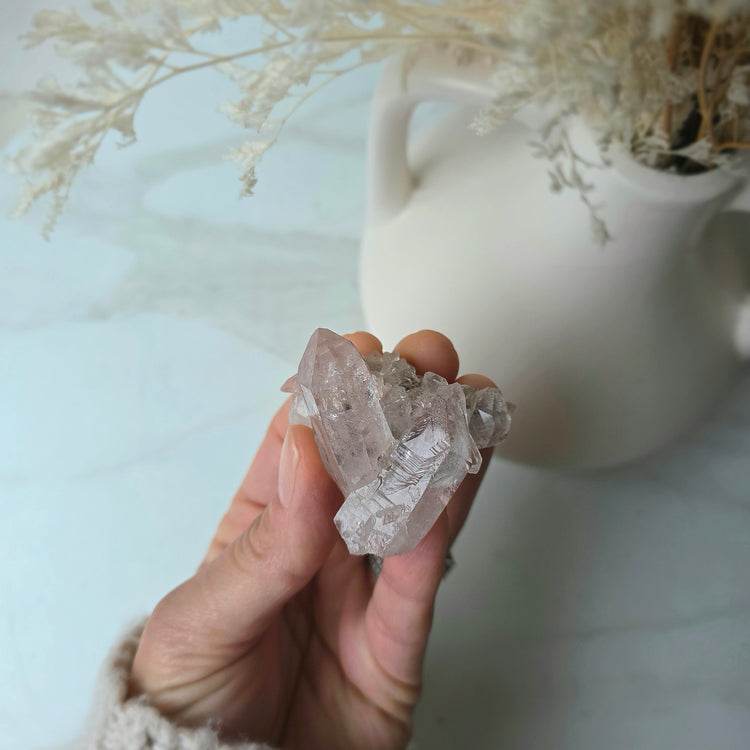 Pink Lemurian Crystal Cluster Brazil