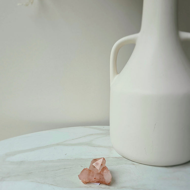 Pink Himalayan Samadhi Lemurian Quartz Crystal High Quality India Small