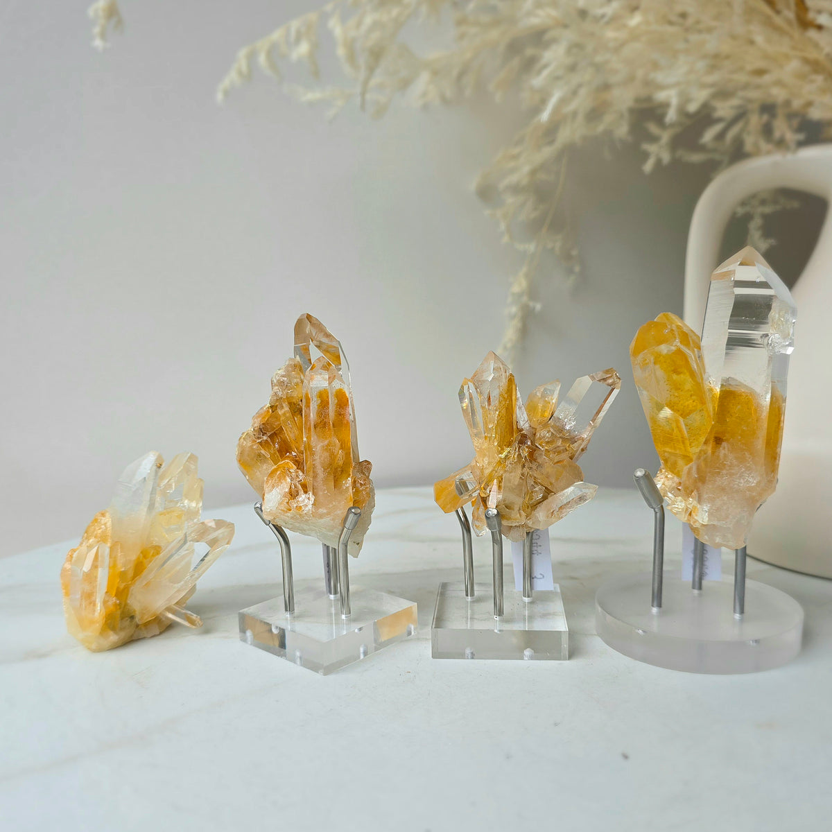 Rare Golden Columbian Lemurian Quartz Crystal Cluster AAA Collectors Piece
