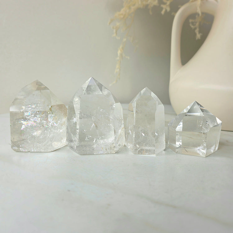 Clear Quartz Crystal Point High Quality Large Brazil