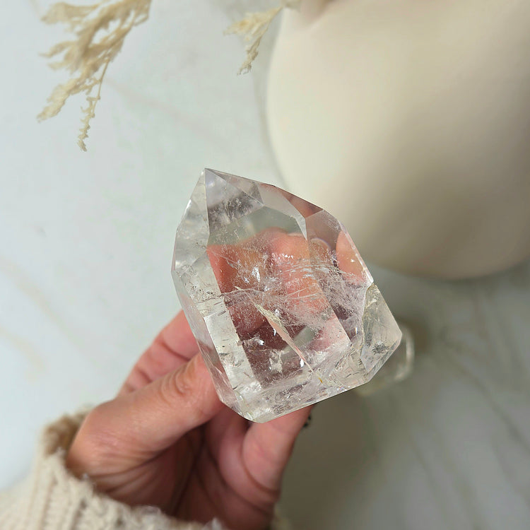 Clear Quartz Crystal Point High Quality Large Brazil