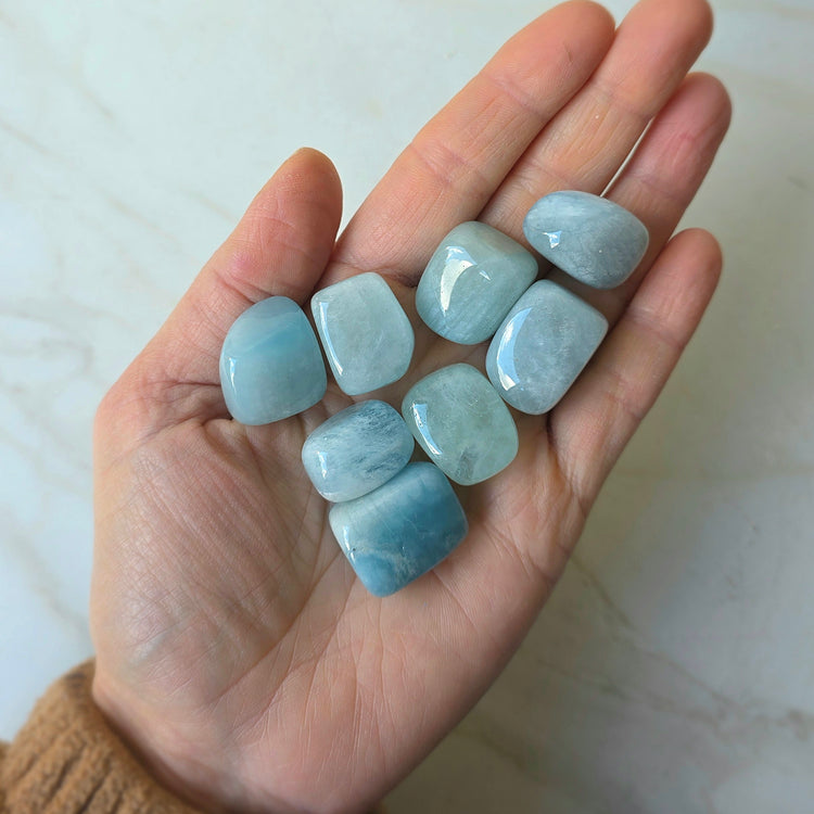 Aquamarine Crystal Tumbled Stone
