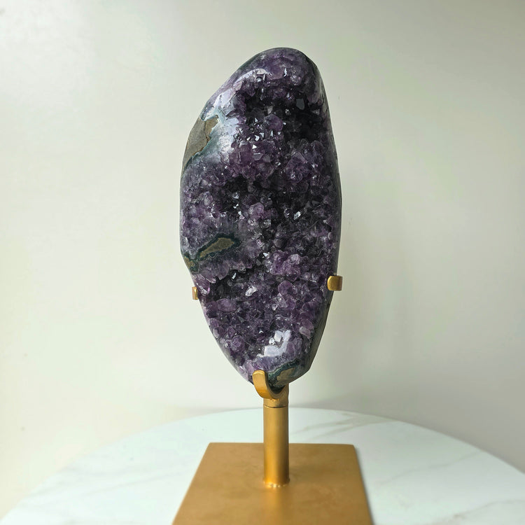 Amethyst Crystal Cluster XL on Rotating Stand High Quality Brazil