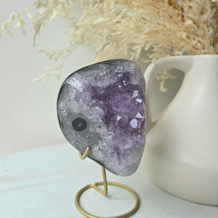 Amethyst Crystal with Stalactite High Quality on Stand