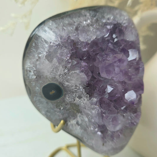 Amethyst Crystal with Stalactite High Quality on Stand